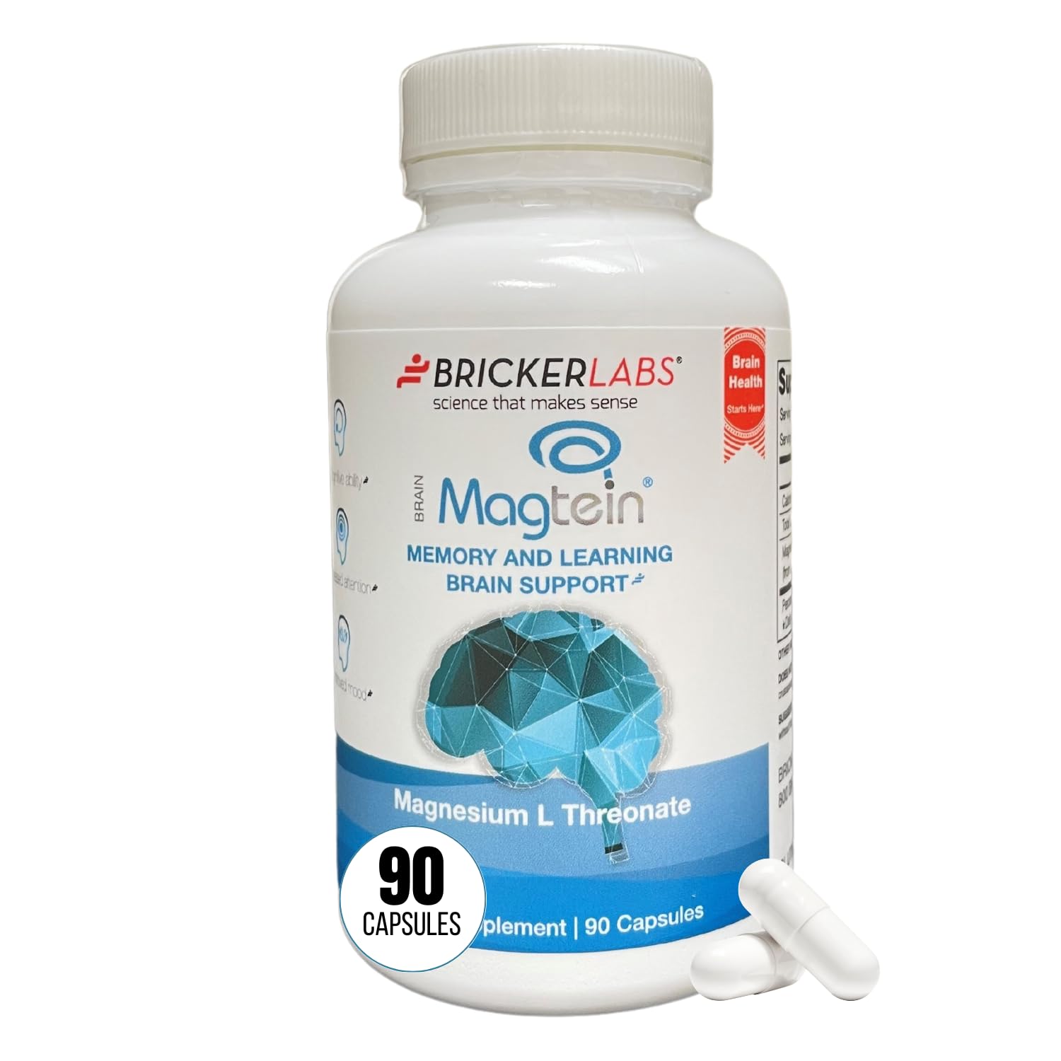 Foto 1 | Suplemento Bricker Labs Magtein L Treonato De Magnesio 90 Unidades - Venta Internacional.