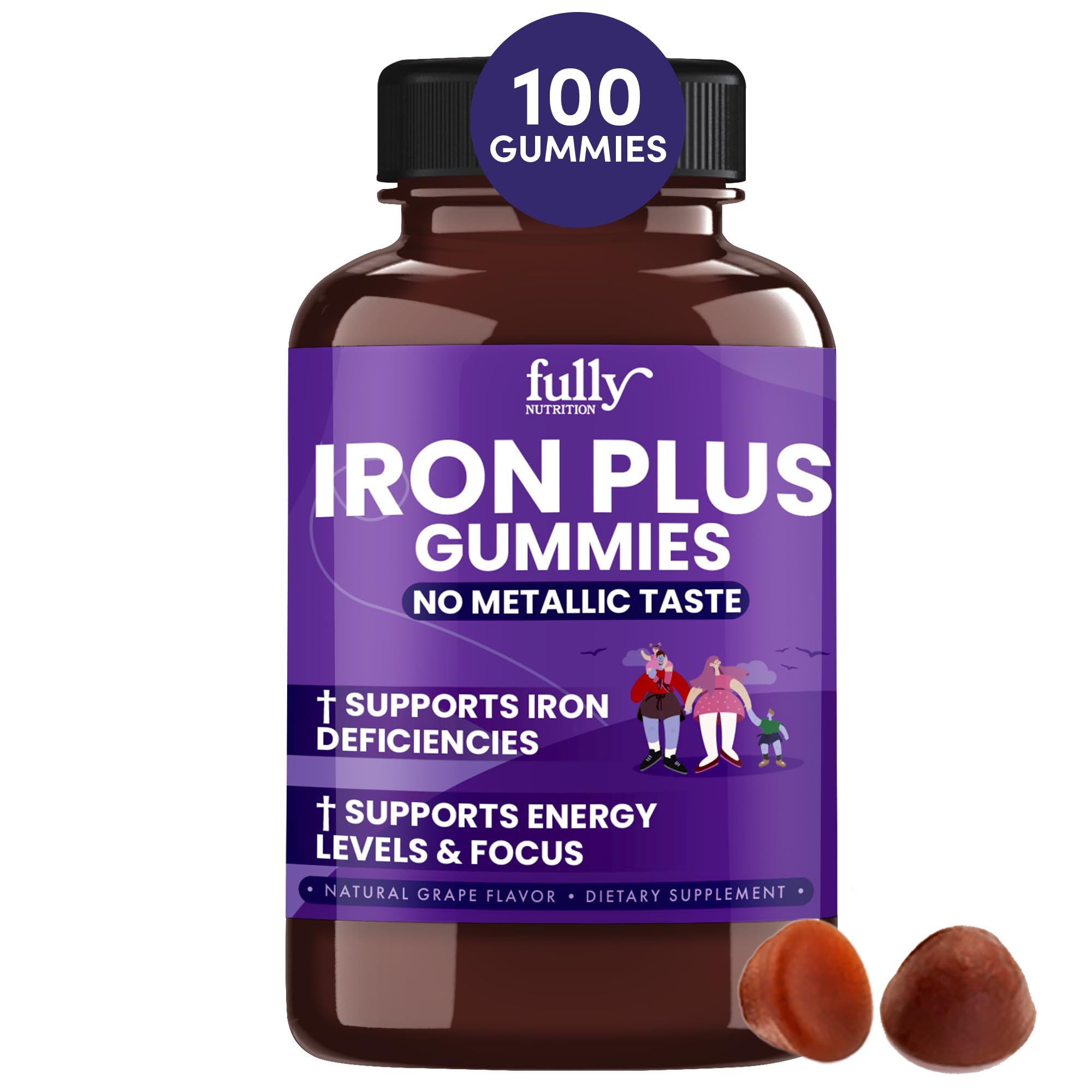 Foto 2 pulgar | Suplementos De Gomitas De Hierro Fully Nutrition Para Adultos (mujeres) - Venta Internacional.