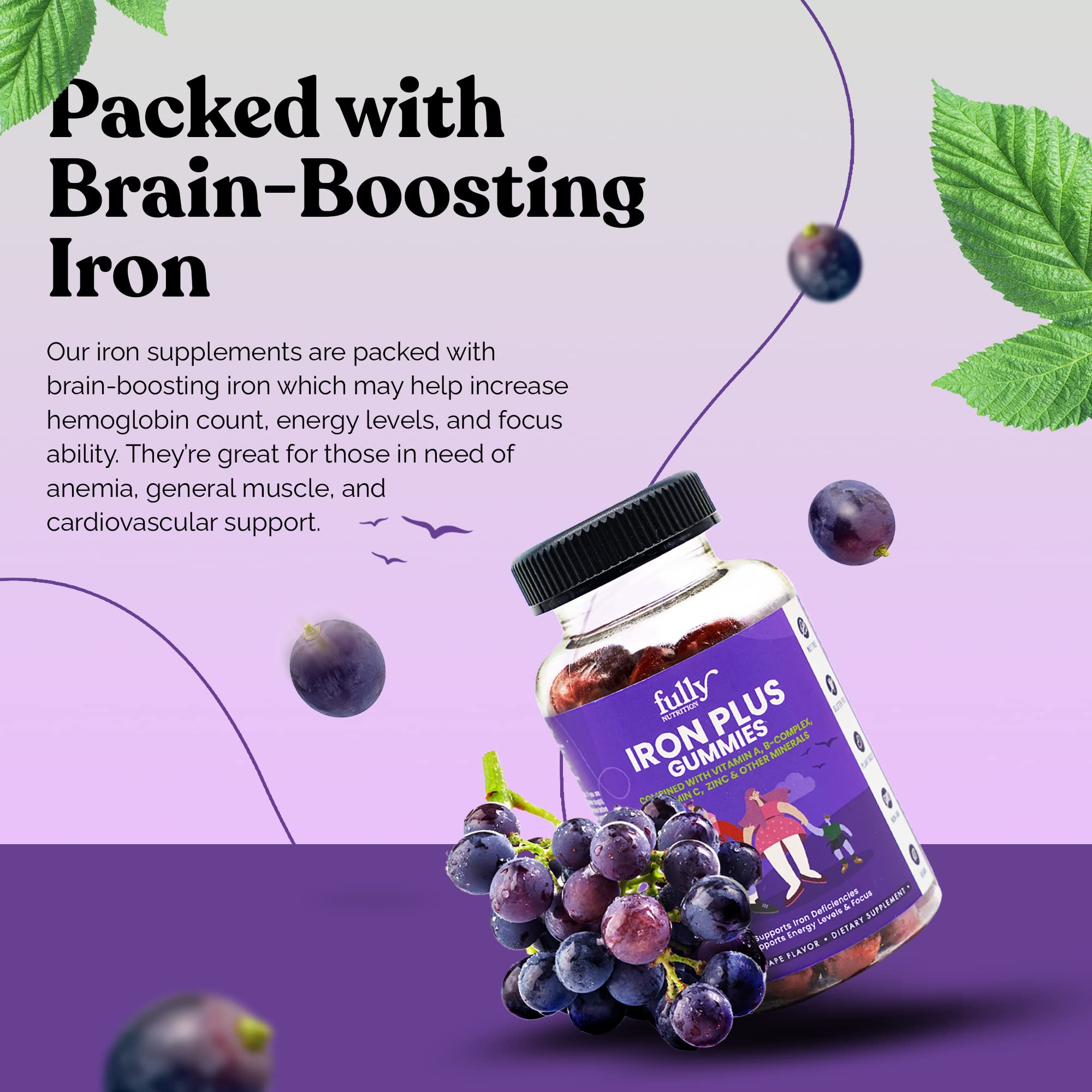 Foto 4 pulgar | Suplementos De Gomitas De Hierro Fully Nutrition Para Adultos (mujeres) - Venta Internacional.