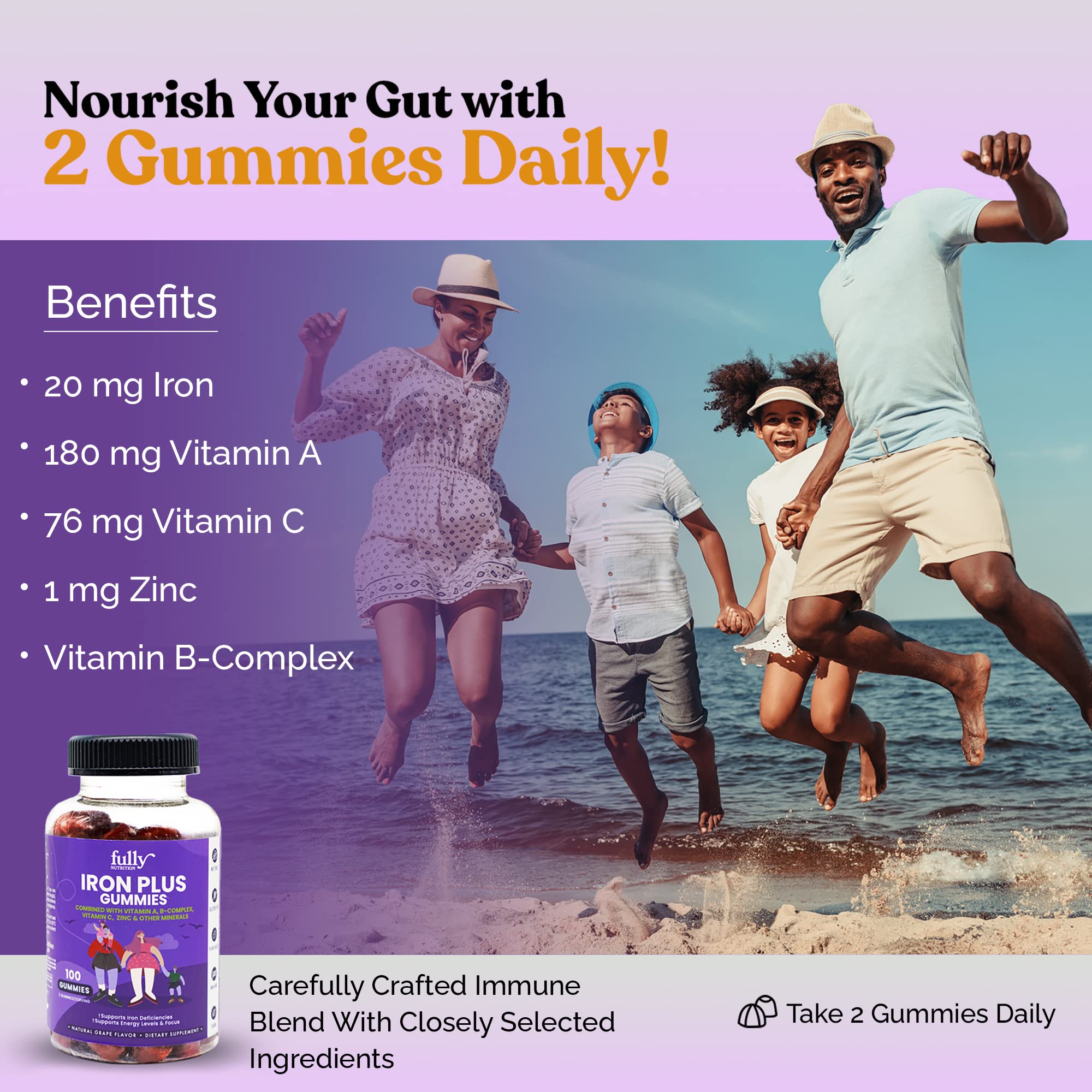 Foto 5 pulgar | Suplementos De Gomitas De Hierro Fully Nutrition Para Adultos (mujeres) - Venta Internacional.