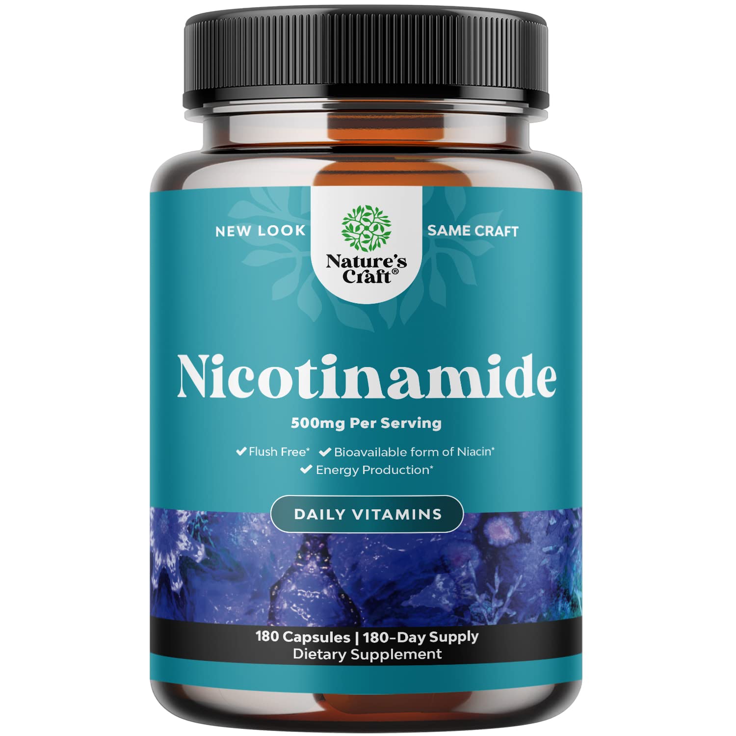 Foto 2 pulgar | Suplemento Natures Craft Con Vitamina B3 Y Nicotinamida, 500 Mg, 180 - Venta Internacional.