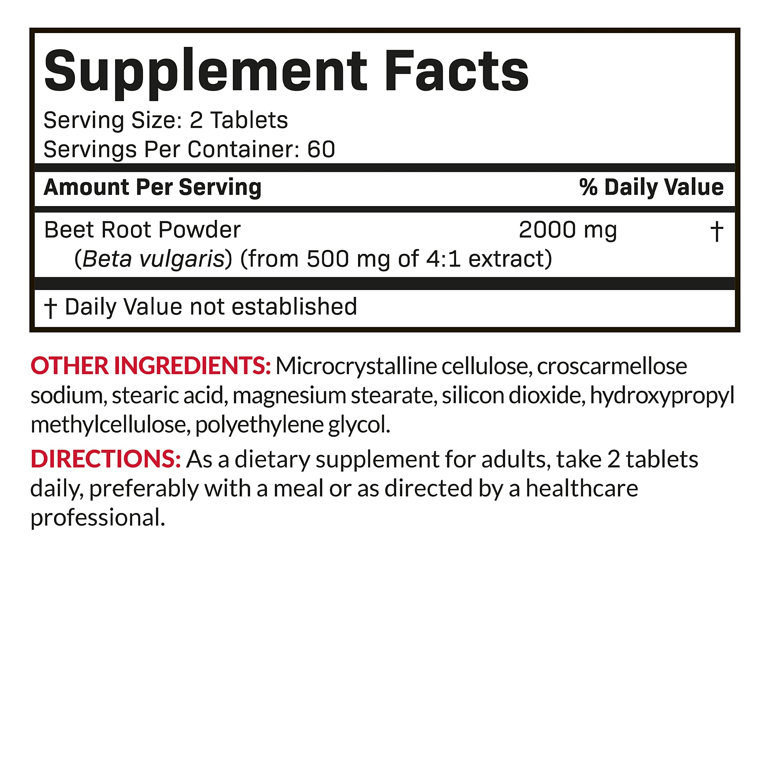 Foto 7 pulgar | Suplemento Futurebiotics De Raíz De Remolacha De 2000 Mg Extra Fuerte - Venta Internacional.