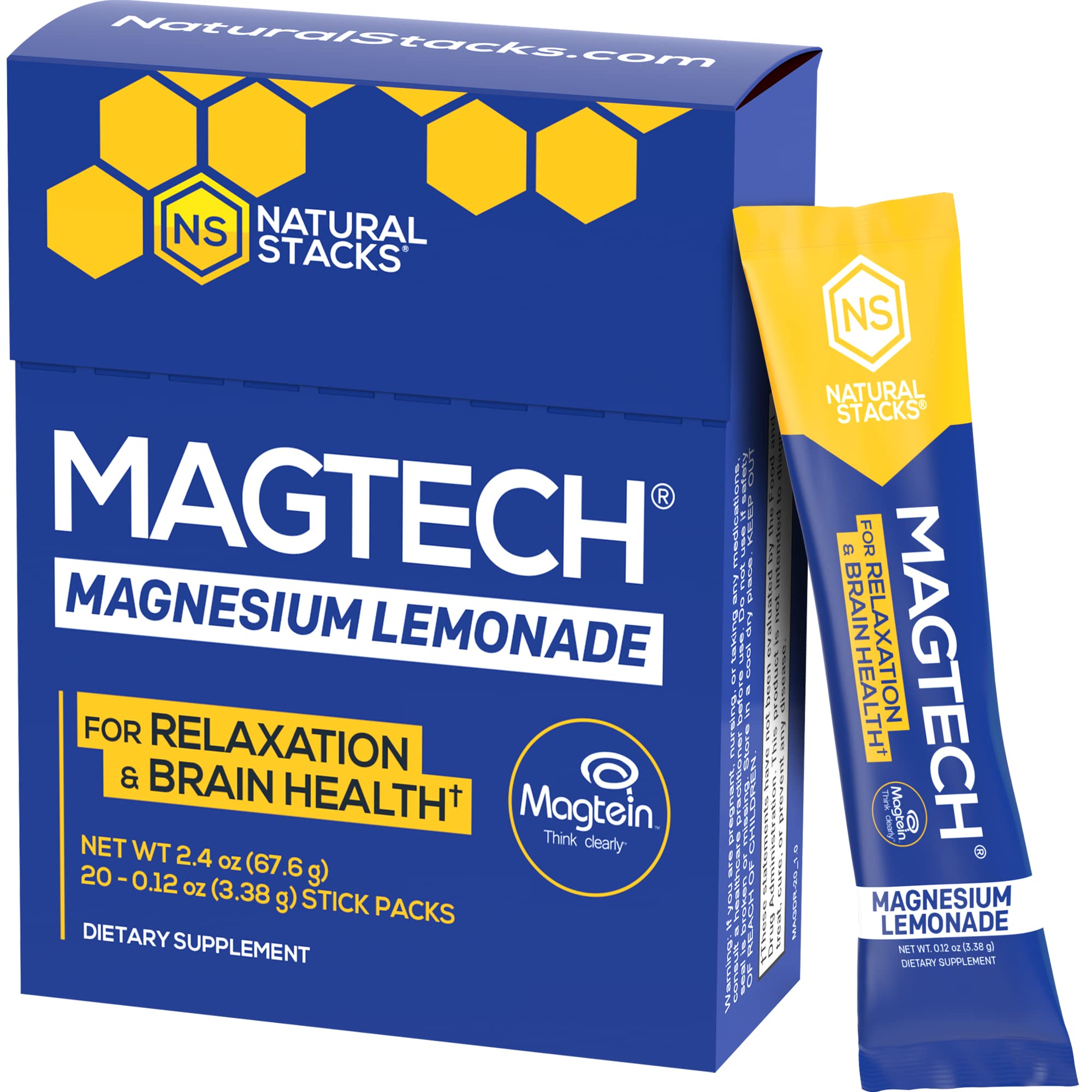 Foto 2 pulgar | Suplemento De Magnesio Natural Stacks Magtech Lemonade Drink - Venta Internacional.