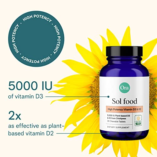 Foto 7 pulgar | Suplemento Ora De Vitamina D3 Orgánica 5000 Ui + K2 30 Tabletas - Venta Internacional.