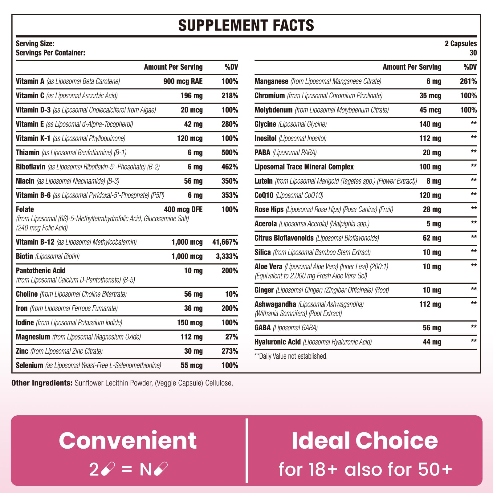 Foto 5 pulgar | Suplemento Multivitamínico Liposomales Sambugra 1400 mg  - Venta Internacional