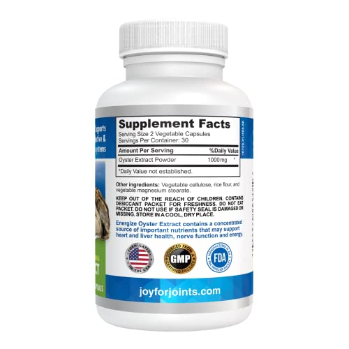 Foto 3 pulgar | Suplemento Lifespan Energize Con Extracto De Ostra, 500 Mg, 60 Cápsulas - Venta Internacional.