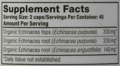 Foto 6 pulgar | Suplemento De Equinácea De Cosecha Silvestre De Oregón 800 Mg 90 Cápsulas - Venta Internacional.