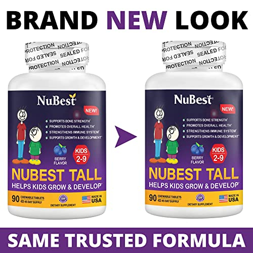 Foto 2 | Suplemento Nubest Tall Kids En Tabletas Masticables 90 Unidades - Venta Internacional.