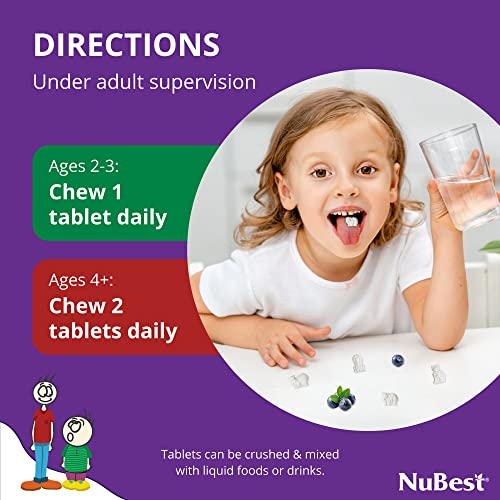 Foto 5 | Suplemento Nubest Tall Kids En Tabletas Masticables 90 Unidades - Venta Internacional.