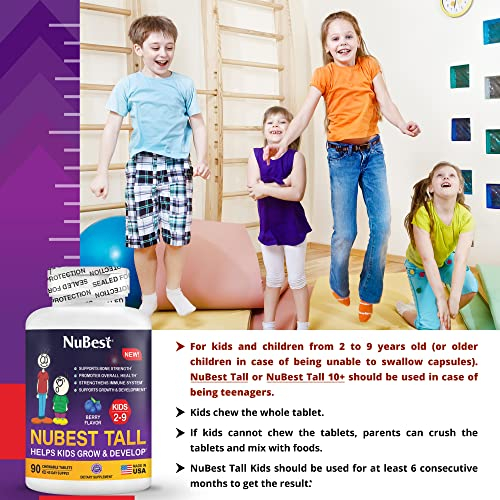 Foto 7 | Suplemento Nubest Tall Kids En Tabletas Masticables 90 Unidades - Venta Internacional.