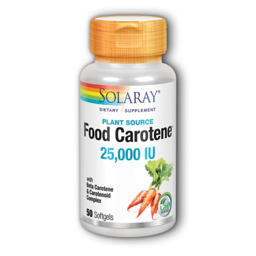Foto 1 | Suplemento Solaray Food Carotene 50 Cápsulas Blandas - Venta Internacional.