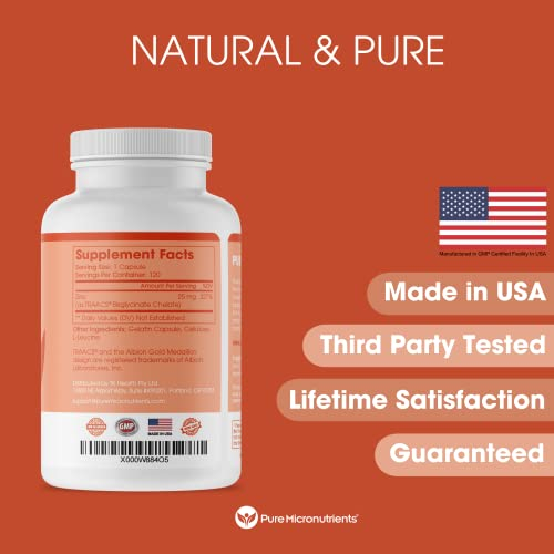 Foto 6 pulgar | Suplemento: Micronutrientes Puros, Glicinato De Zinc, 25 Mg, 120 Tabletas - Venta Internacional.