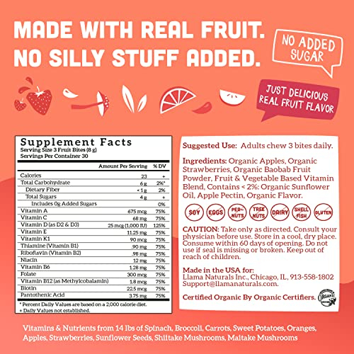 Foto 4 pulgar | Gomitas De Vitaminas Llama Naturals, Fruta Entera Para Adultos, 90 Gomitas - Venta Internacional.