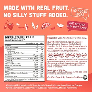 Foto 3 | Gomitas De Vitaminas Llama Naturals, Fruta Entera Para Adultos, 90 Gomitas - Venta Internacional.