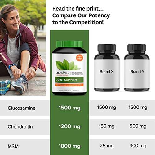 Foto 7 pulgar | Suplemento Zenwise: Glucosamina, Condroitina, Msm, Curcumina 180c - Venta Internacional.