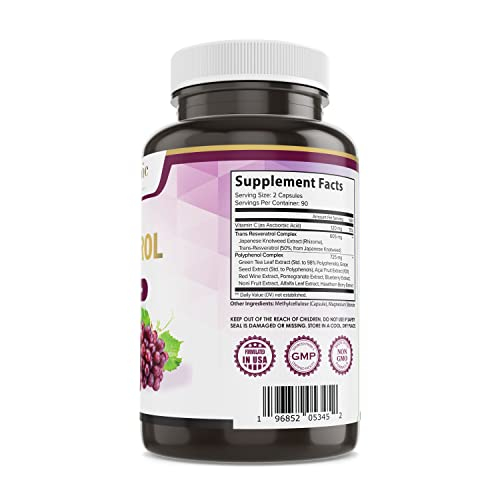 Foto 2 | Suplemento Pure Organic Elements Resveratrol 1450 Mg 180 Cápsulas - Venta Internacional.