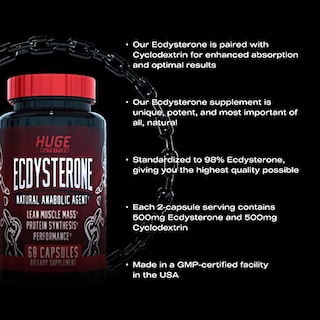 Foto 5 | Suplement Huge Supplements Ecdysterone Natural 60 Cápsulas - Venta Internacional.