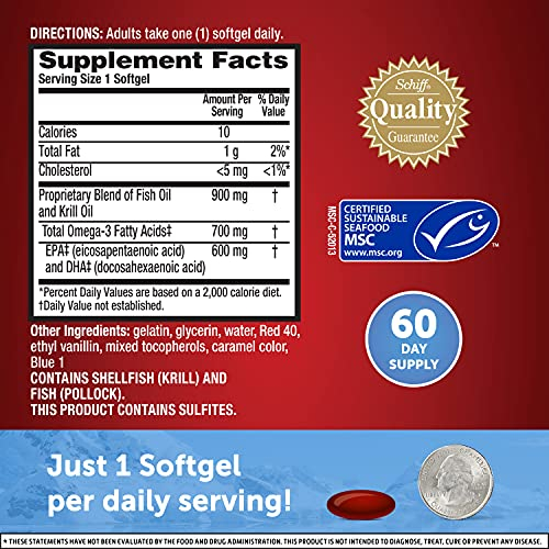 Foto 5 pulgar | Suplemento De Aceite De Pescado Megared + Aceite De Krill 900 Mg De Omega 3 60 Sof - Venta Internacional.