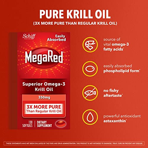 Foto 3 pulgar | Suplemento De Aceite De Krill Antártico Megared 350 Mg De Omega 3 130 Sof - Venta Internacional.