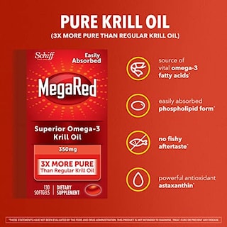 Foto 2 | Suplemento De Aceite De Krill Antártico Megared 350 Mg De Omega 3 130 Sof - Venta Internacional.