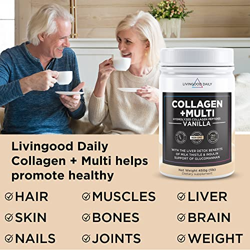 Foto 5 pulgar | Colágeno En Polvo Livingood Daily Vanilla 30 Porciones 454 G - Venta Internacional.