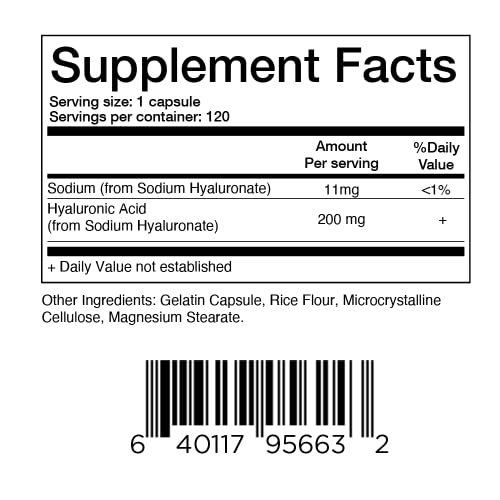 Foto 6 pulgar | Suplemento De Ácido Hialurónico Balancebreens 200 Mg 120 Cápsulas - Venta Internacional.