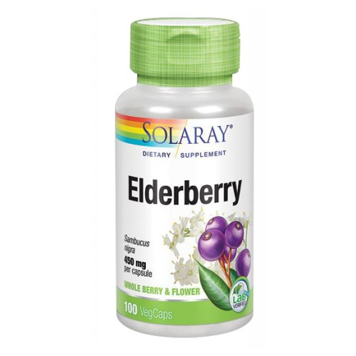 Foto 2 pulgar | Suplemento Solaray Elderberry 100 Cápsulas (paquete De 2) - Venta Internacional.