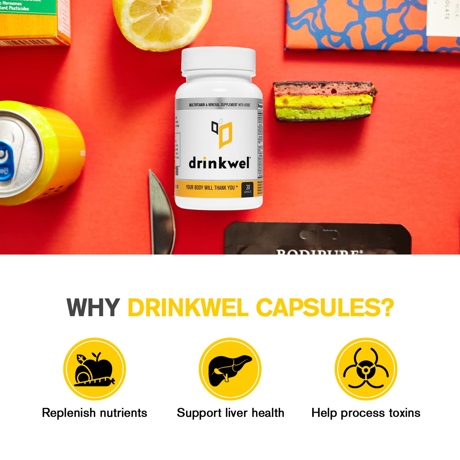 Foto 3 pulgar | Suplemento Drinkwel Better Mornings Multivitamin - Venta Internacional.