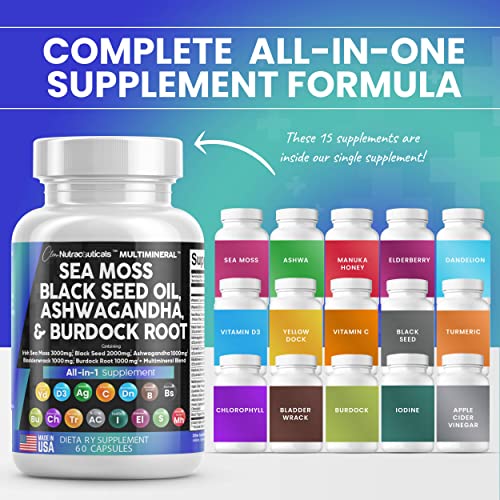 Foto 5 pulgar | Suplemento Clean Nutraceuticals Multimineral 3000 Mg De Musgo Marino - Venta Internacional.