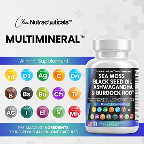Foto 6 pulgar | Suplemento Clean Nutraceuticals Multimineral 3000 Mg De Musgo Marino - Venta Internacional.