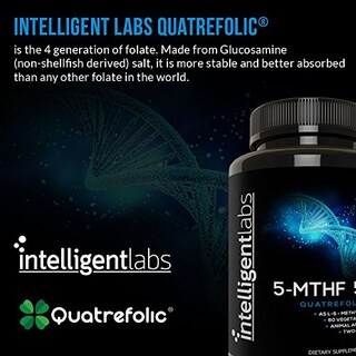 Foto 6 | Suplemento De Folato De Metilo De Intelligent Labs, 5 Mg, 60 Cápsulas - Venta Internacional.
