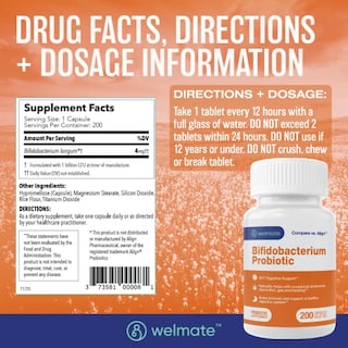 Foto 5 | Suplemento Probiótico Welmate Bifidobacterium 200 Cápsulas - Venta Internacional.