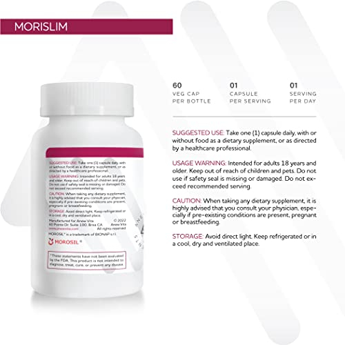 Foto 5 | Suplemento Anew Vita Morislim Con Morosil 60 Cápsulas Vegetarianas - Venta Internacional.