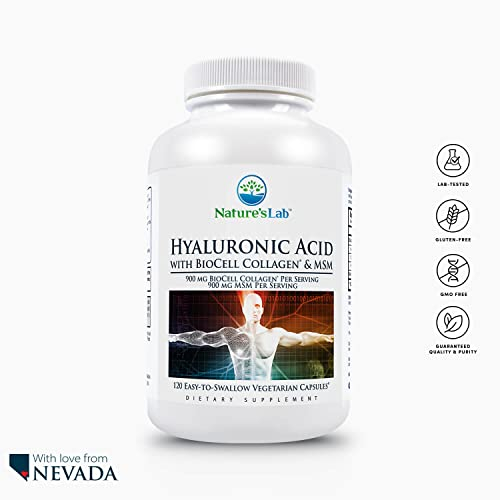 Foto 3 pulgar | Complementa El Ácido Hialurónico De Nature's Lab Con Colágeno Biocell - Venta Internacional.