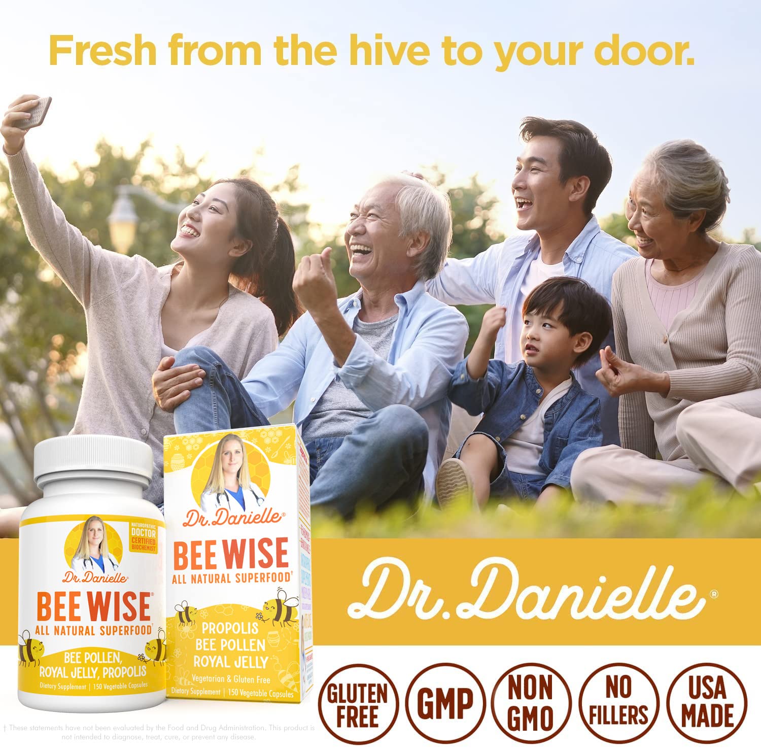 Foto 4 pulgar | Complementa El Polen De Abeja Dr. Danielle Bee Wise Con Jalea Real - Venta Internacional.