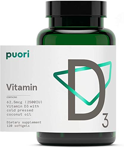 Foto 2 pulgar | Suplemento Puori De Vitamina D3 2500 Ui 120 Cápsulas Blandas - Venta Internacional.