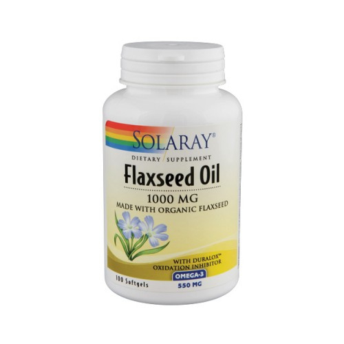 Suplemento De Aceite De Linaza Solaray, 100 Cápsulas Blandas (paquete De 2) - Venta Internacional.