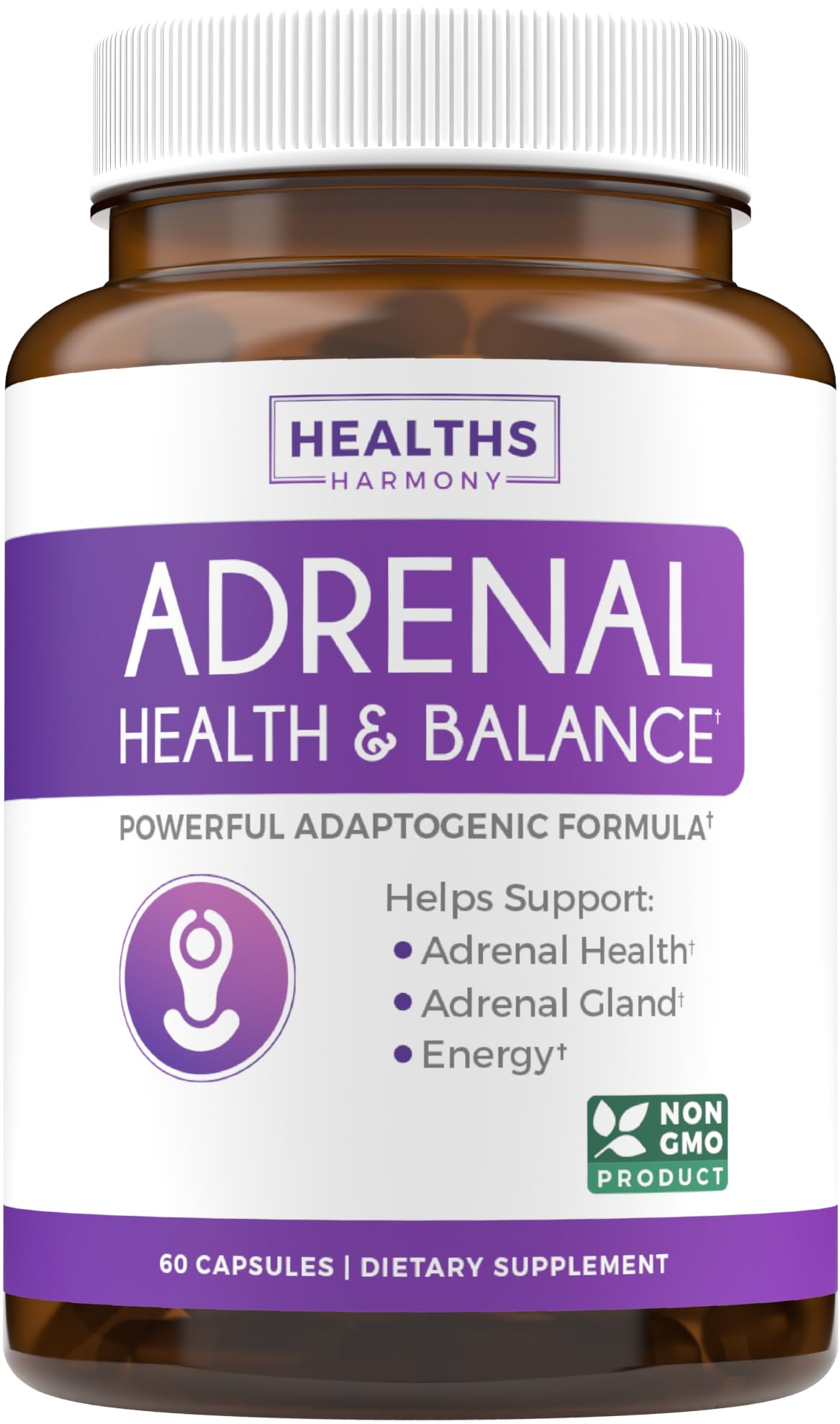 Foto 2 pulgar | Supplement Healths Harmony Adrenal Support 60 Cápsulas - Venta Internacional.