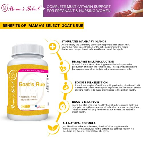 Foto 6 | Suplemento Mama's Select Goat's Rue Para Amamantar 120 Píldoras - Venta Internacional.