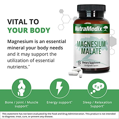 Foto 6 pulgar | Suplemento De Malato De Magnesio Nutramedix 100 Mg (120 Cápsulas) - Venta Internacional.