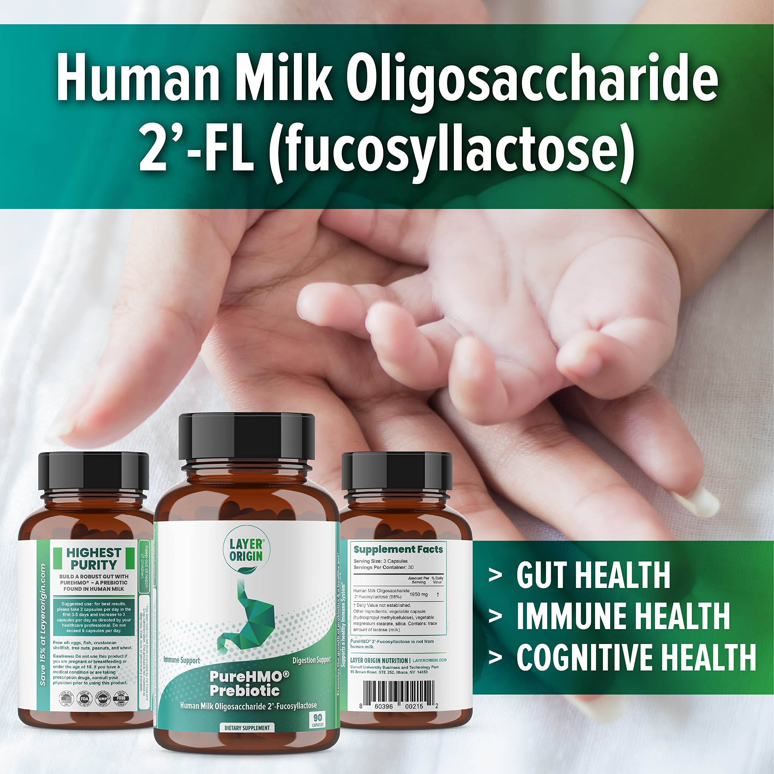 Foto 5 | Oligosacchar De Leche Humana Purehmo Origin De Capa De Fibra Prebiótica - Venta Internacional.