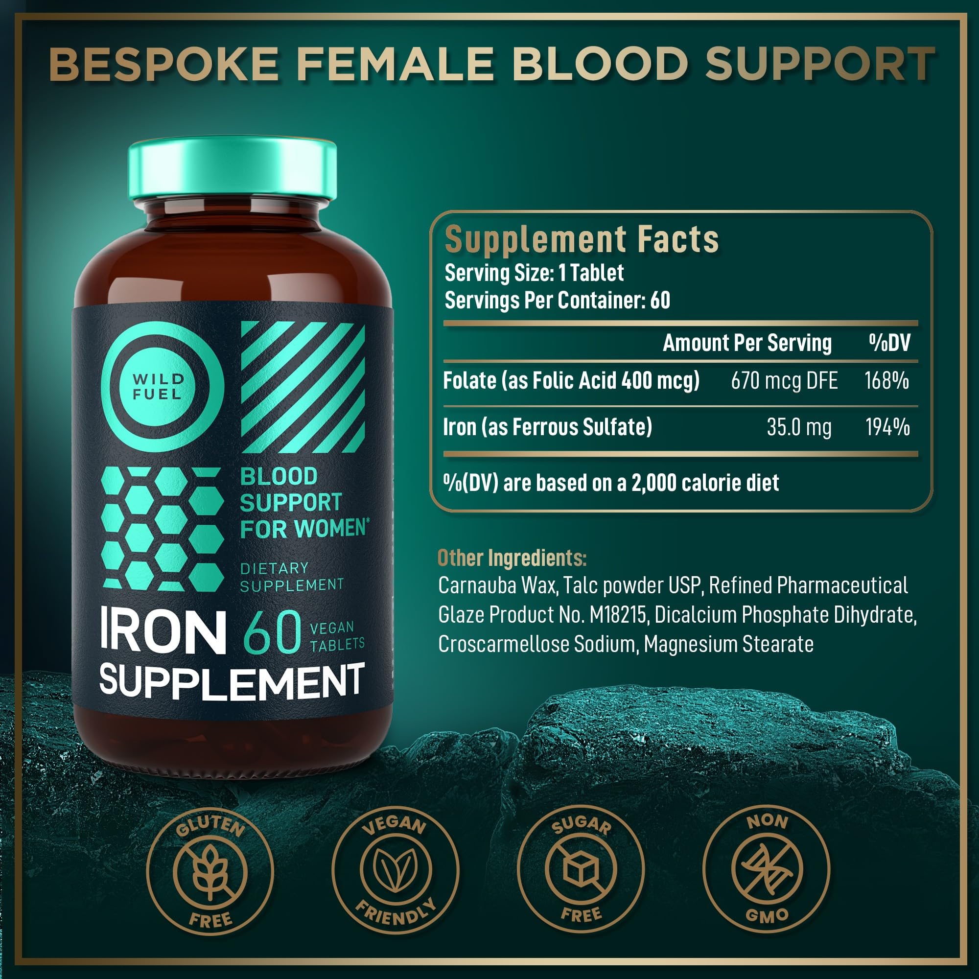 Foto 4 pulgar | Suplemento De Hierro Wild Fuel Bespoke Iron Support 194% Al Día - Venta Internacional.