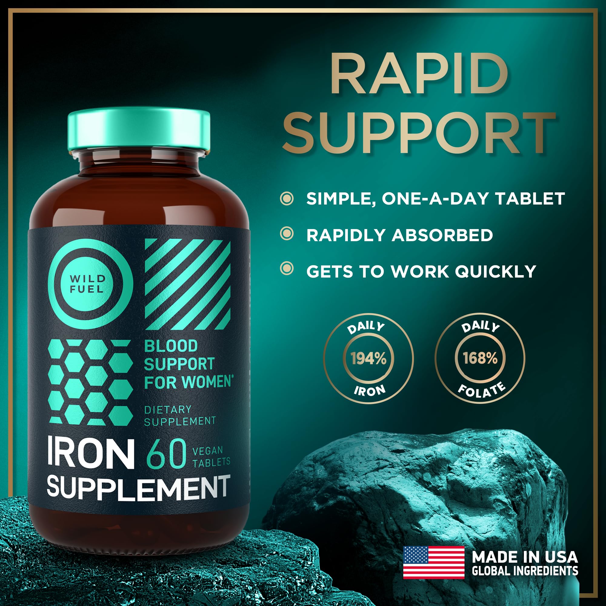 Foto 7 pulgar | Suplemento De Hierro Wild Fuel Bespoke Iron Support 194% Al Día - Venta Internacional.