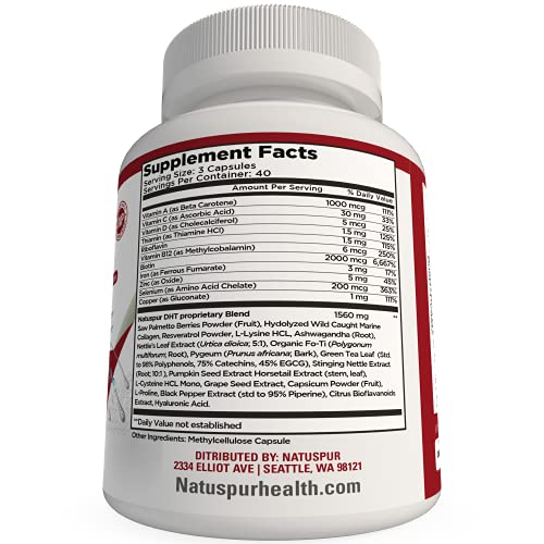 Foto 3 pulgar | Suplemento Natuspur Dht Blocker Para Apoyar El Crecimiento Del Cabello - Venta Internacional.