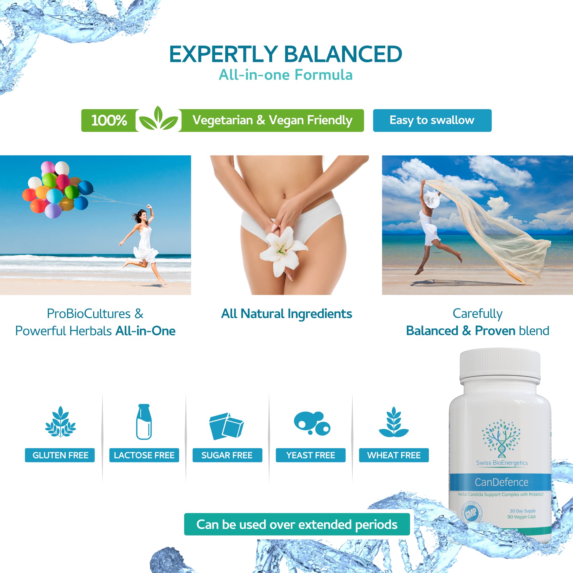 Foto 5 pulgar | Suplemento Swiss Bioenergetics Candefence Candida Cleanse 90 - Venta Internacional.