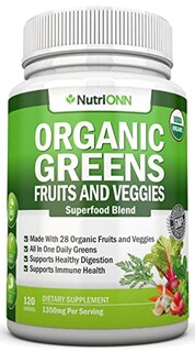 Foto 1 | Suplemento Nutrionn, Cápsulas Orgánicas Super Greens, 120 Unidades - Venta Internacional.