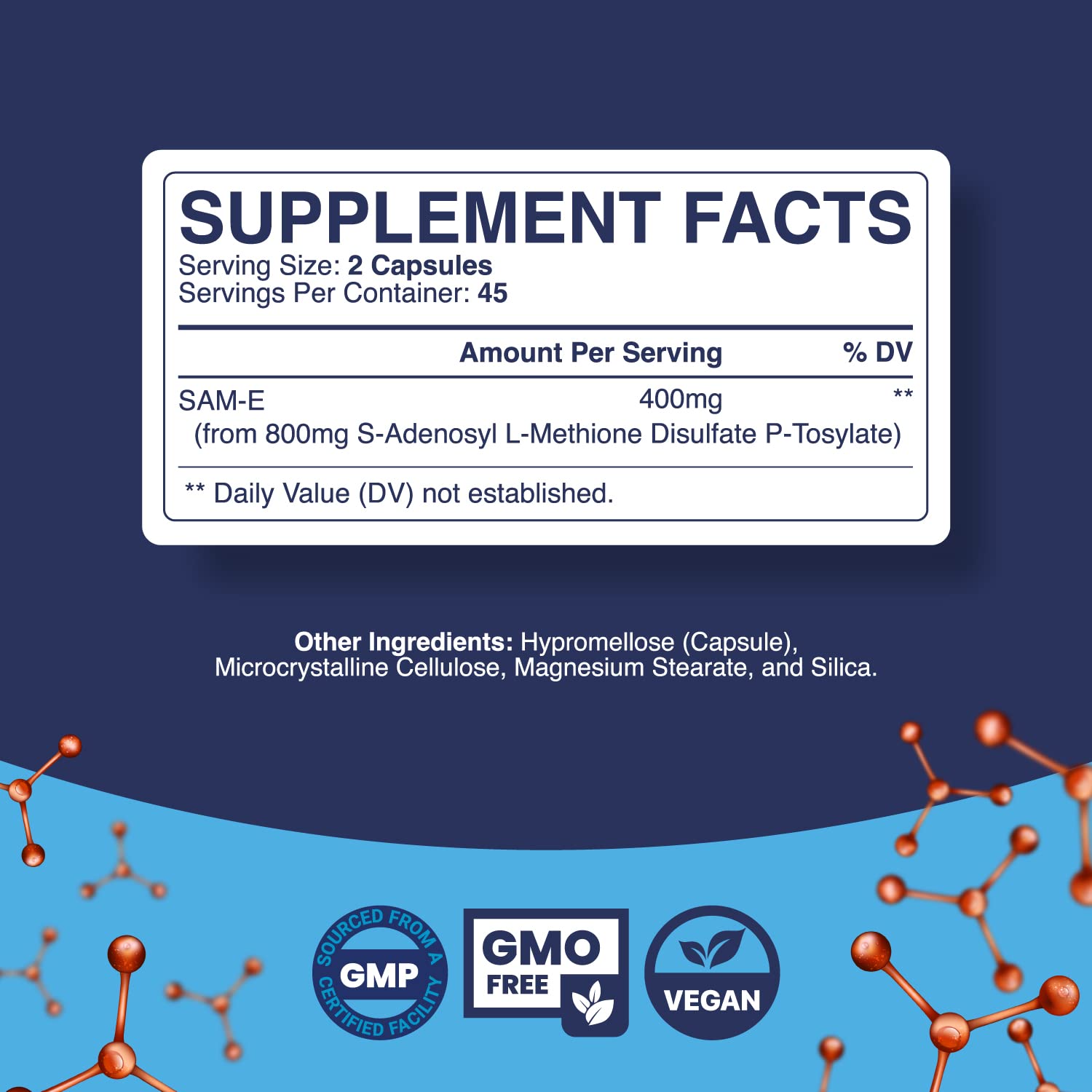 Foto 4 pulgar | Suplemento Phytoral Sam-e De 400 Mg Para Mejorar El Estado De Ánimo Y Las Articulaciones - Venta Internacional.