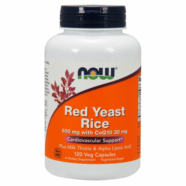 Suplemento Now Foods De Arroz De Levadura Roja Con Coq10, 120 Cápsulas Vegetales, X2 - Venta Internacional.