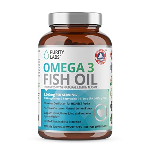 Foto 2 pulgar | Suplementos De Aceite De Pescado Omega 3 De Purity Labs, 3000 Mg, 180 Cápsulas Blandas - Venta Internacional.