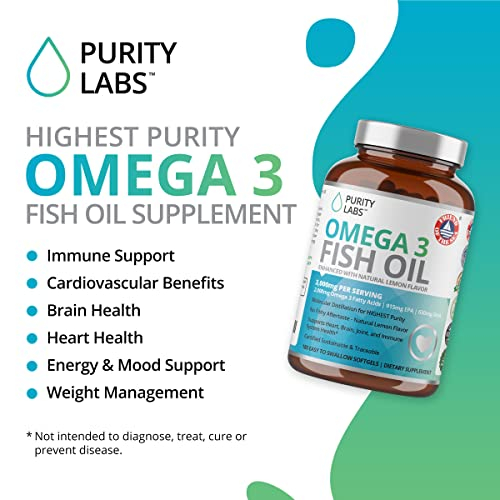 Foto 6 pulgar | Suplementos De Aceite De Pescado Omega 3 De Purity Labs, 3000 Mg, 180 Cápsulas Blandas - Venta Internacional.